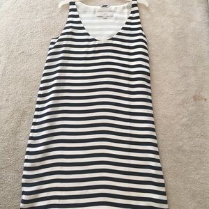 Navy striped Ann Taylor Loft shift dress